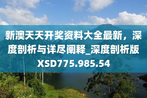 新澳天天开奖资料大全最新，深度剖析与详尽阐释_深度剖析版XSD775.985.54