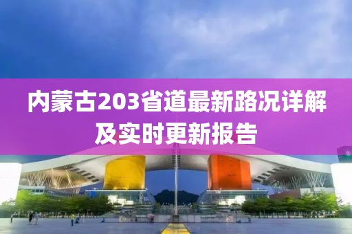 内蒙古203省道最新路况详解及实时更新报告