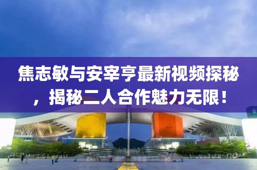 焦志敏与安宰亨最新视频探秘，揭秘二人合作魅力无限！