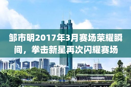 邹市明2017年3月赛场荣耀瞬间，拳击新星再次闪耀赛场