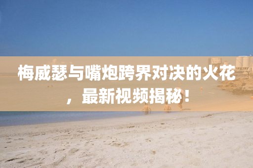 梅威瑟与嘴炮跨界对决的火花，最新视频揭秘！