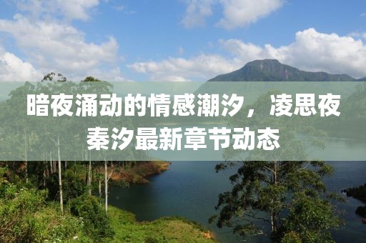 暗夜涌动的情感潮汐，凌思夜秦汐最新章节动态
