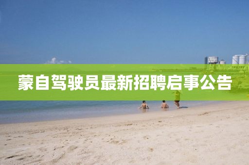 蒙自驾驶员最新招聘启事公告