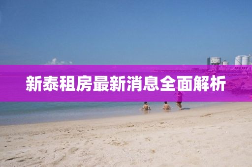 新泰租房最新消息全面解析