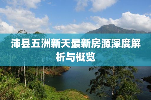 沛县五洲新天最新房源深度解析与概览