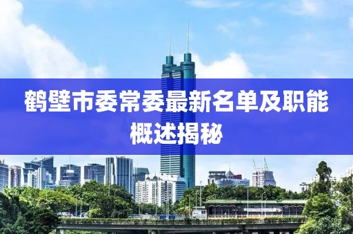 鹤壁市委常委最新名单及职能概述揭秘