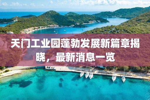 天门工业园蓬勃发展新篇章揭晓，最新消息一览