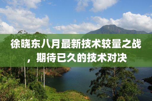 徐晓东八月最新技术较量之战，期待已久的技术对决