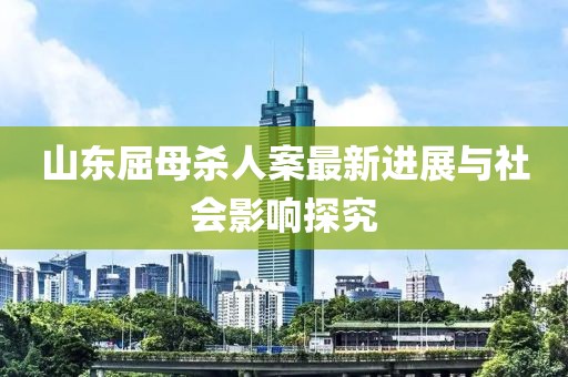 山东屈母杀人案最新进展与社会影响探究