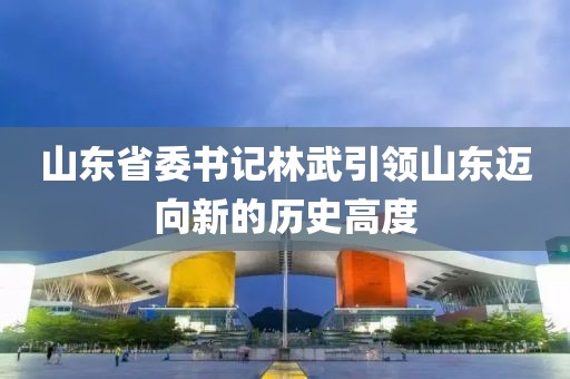 山东省委书记林武引领山东迈向新的历史高度