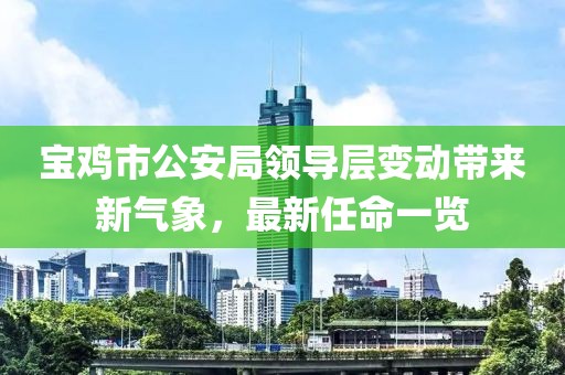 宝鸡市公安局领导层变动带来新气象，最新任命一览