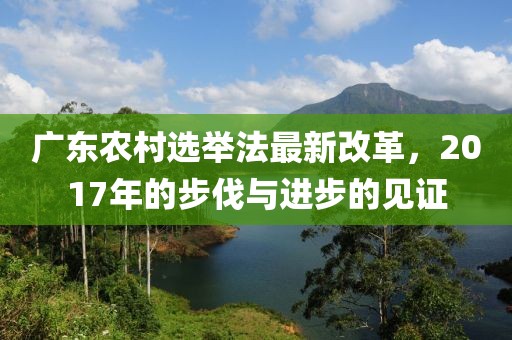 广东农村选举法最新改革，2017年的步伐与进步的见证