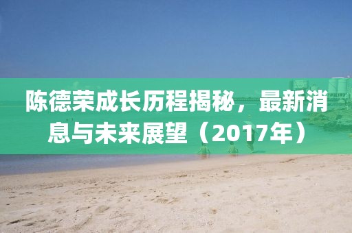 陈德荣成长历程揭秘，最新消息与未来展望（2017年）