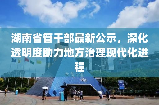 湖南省管干部最新公示，深化透明度助力地方治理现代化进程