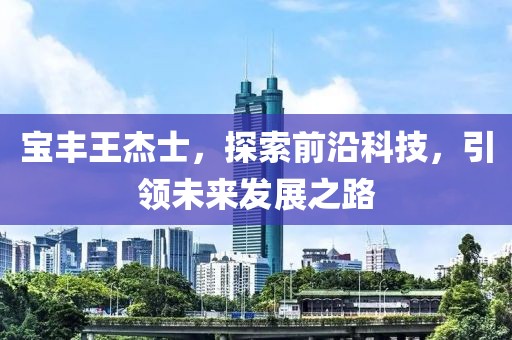 宝丰王杰士，探索前沿科技，引领未来发展之路