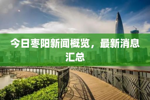今日枣阳新闻概览，最新消息汇总