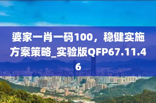 婆家一肖一码100，稳健实施方案策略_实验版QFP67.11.46