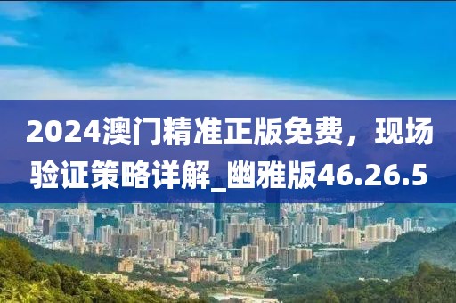 2024澳门精准正版免费，现场验证策略详解_幽雅版46.26.5