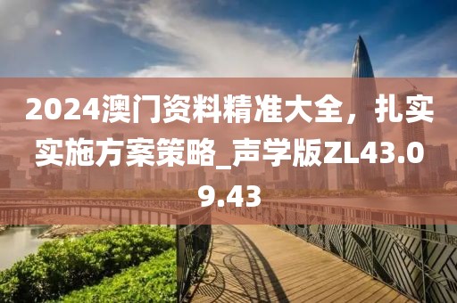 2024澳门资料精准大全，扎实实施方案策略_声学版ZL43.09.43