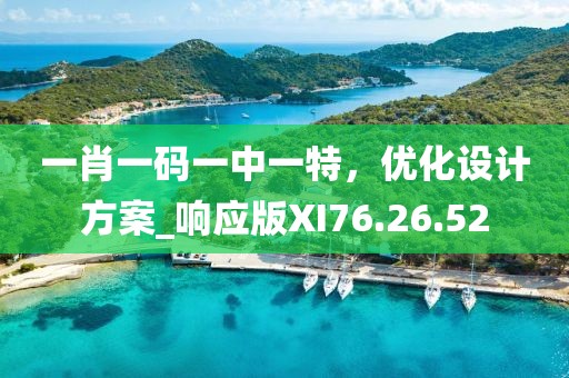 一肖一码一中一特，优化设计方案_响应版XI76.26.52