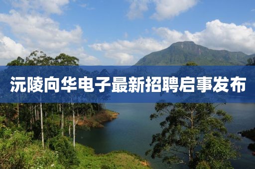 沅陵向华电子最新招聘启事发布