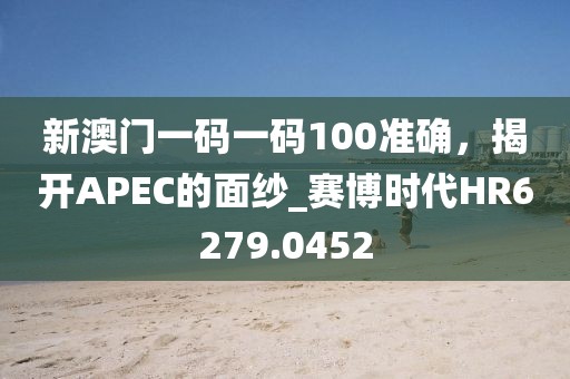 新澳门一码一码100准确，揭开APEC的面纱_赛博时代HR6279.0452