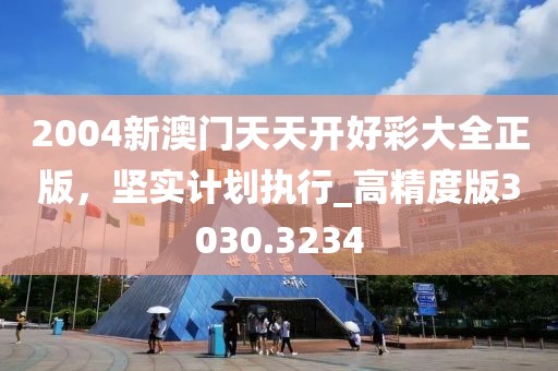 2004新澳门天天开好彩大全正版，坚实计划执行_高精度版3030.3234