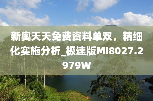 新奥天天免费资料单双，精细化实施分析_极速版MI8027.2979W