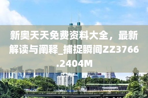 新奥天天免费资料大全，最新解读与阐释_捕捉瞬间ZZ3766.2404M