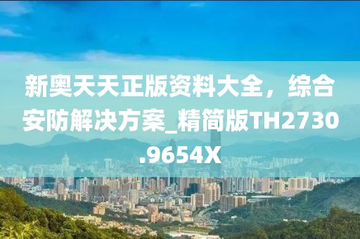 新奥天天正版资料大全，综合安防解决方案_精简版TH2730.9654X