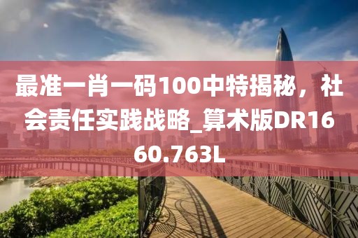 最准一肖一码100中特揭秘，社会责任实践战略_算术版DR1660.763L