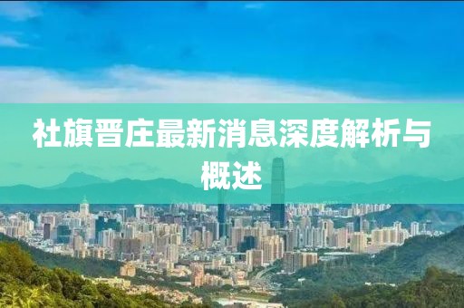 社旗晋庄最新消息深度解析与概述