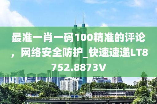 最准一肖一码100精准的评论，网络安全防护_快速速递LT8752.8873V