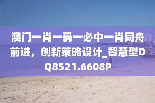 澳门一肖一码一必中一肖同舟前进，创新策略设计_智慧型DQ8521.6608P