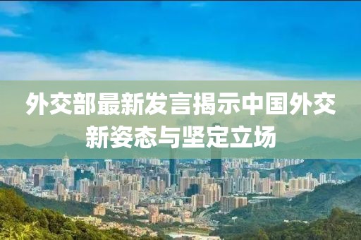 外交部最新发言揭示中国外交新姿态与坚定立场