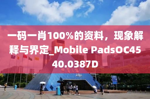 一码一肖100%的资料，现象解释与界定_Mobile PadsOC4540.0387D