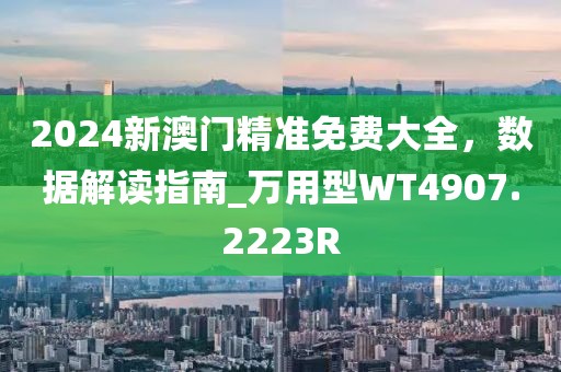2024新澳门精准免费大全，数据解读指南_万用型WT4907.2223R