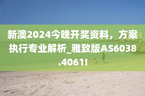 新澳2024今晚开奖资料，方案执行专业解析_雅致版AS6038.4061I