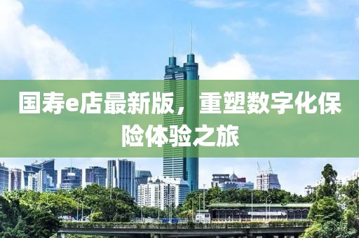 国寿e店最新版，重塑数字化保险体验之旅