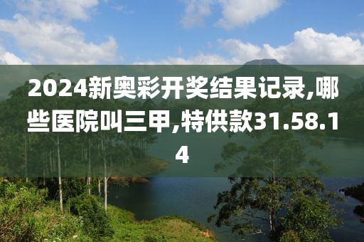 2024新奥彩开奖结果记录,哪些医院叫三甲,特供款31.58.14