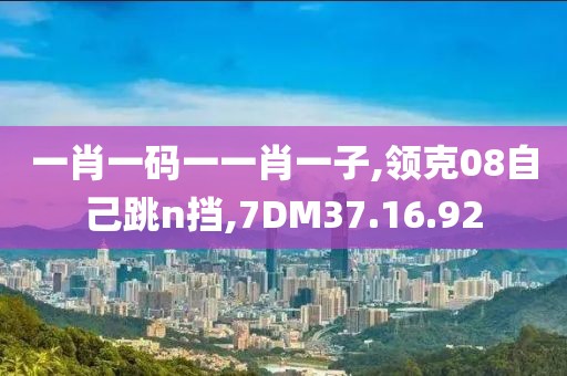 一肖一码一一肖一子,领克08自己跳n挡,7DM37.16.92