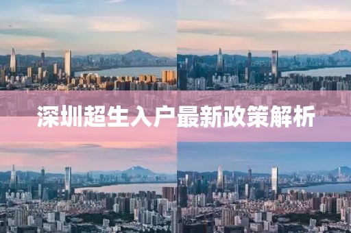 深圳超生入户最新政策解析