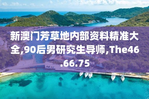 新澳门芳草地内部资料精准大全,90后男研究生导师,The46.66.75
