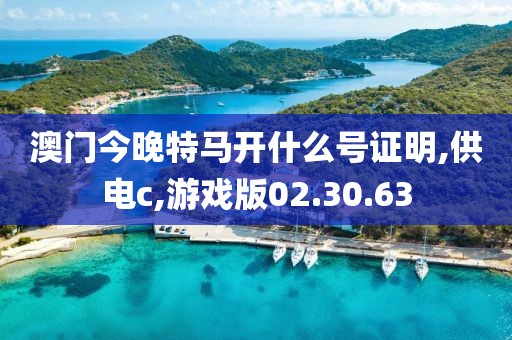澳门今晚特马开什么号证明,供电c,游戏版02.30.63