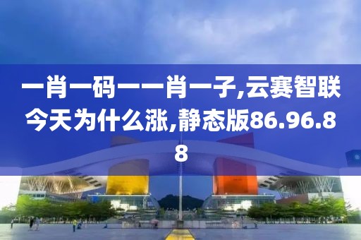 一肖一码一一肖一子,云赛智联今天为什么涨,静态版86.96.88