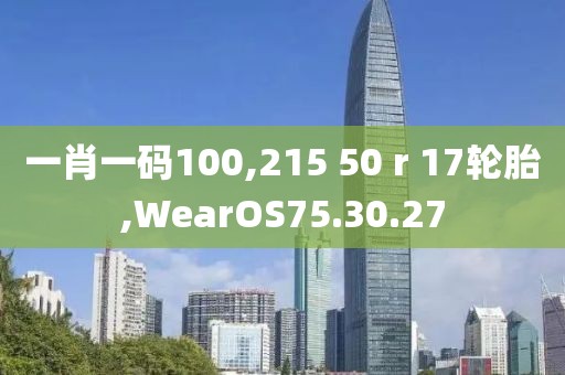 一肖一码100,215 50 r 17轮胎,WearOS75.30.27