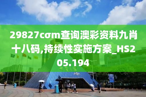 29827cσm查询澳彩资料九肖十八码,持续性实施方案_HS205.194