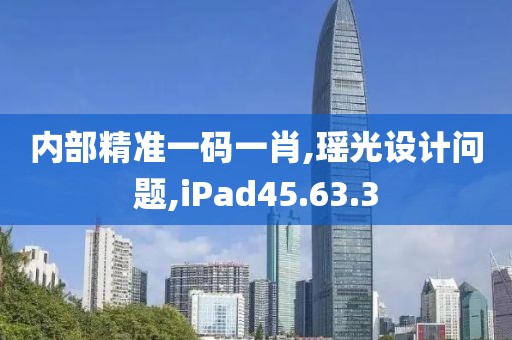 内部精准一码一肖,瑶光设计问题,iPad45.63.3