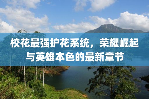 校花最强护花系统，荣耀崛起与英雄本色的最新章节