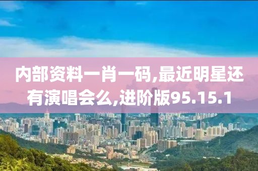 内部资料一肖一码,最近明星还有演唱会么,进阶版95.15.1